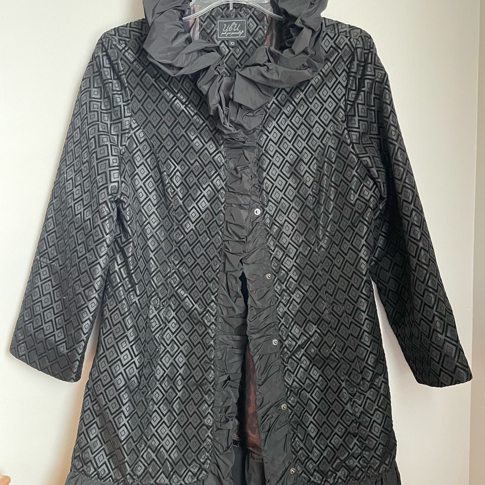 Lily Black Pea Coat for Women